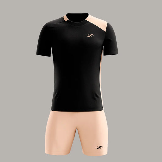 Conjunto de Pádel Negro y Salmón - Sarposhop