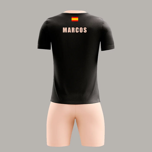 Conjunto de Pádel Negro y Salmón - Sarposhop