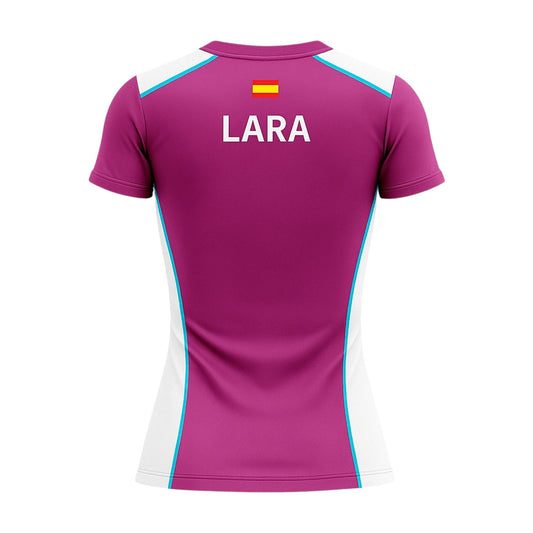 Camiseta de Pádel Mujer Morada y Blanca - Sarposhop