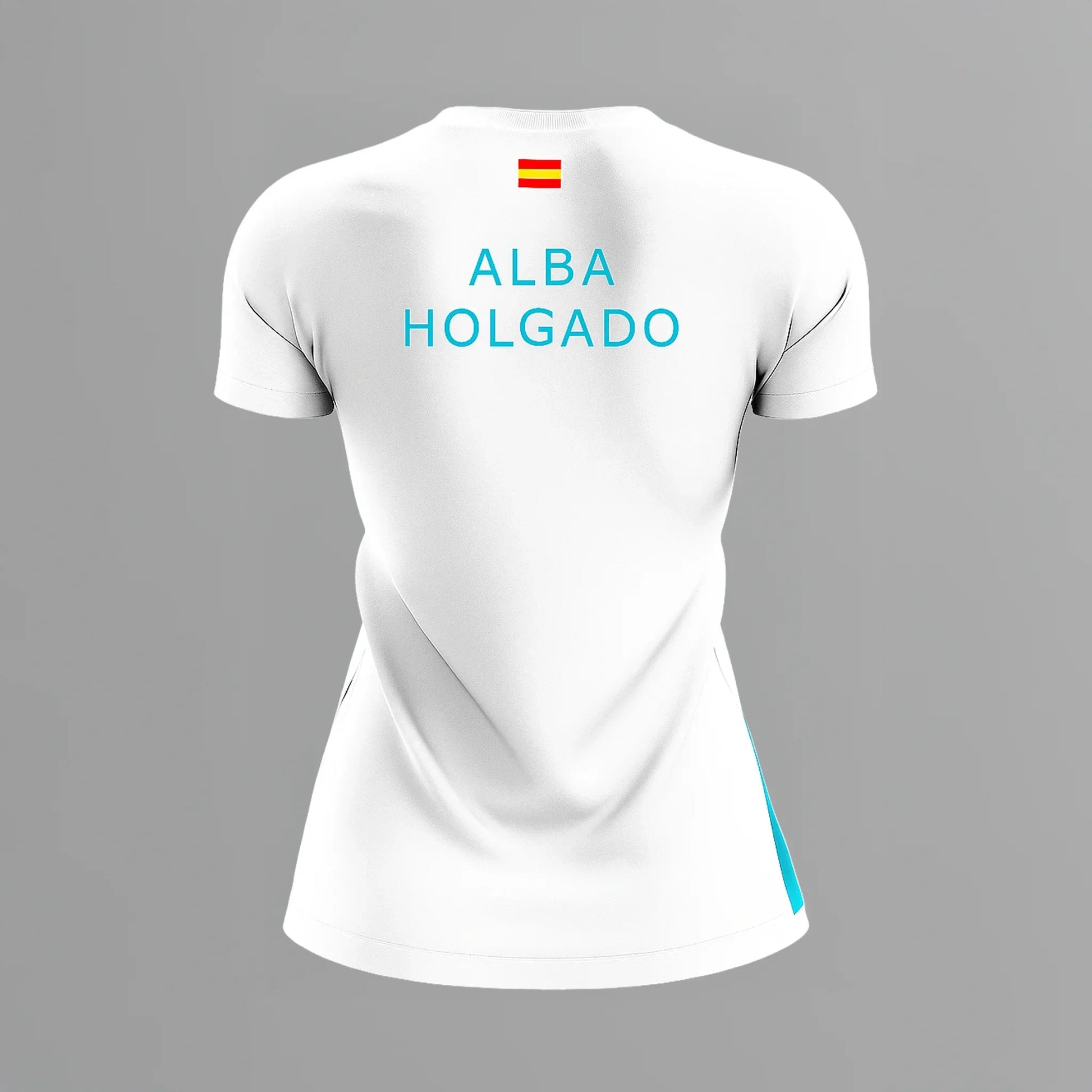Camiseta de Pádel Mujer Blanca y Azul - Sarposhop