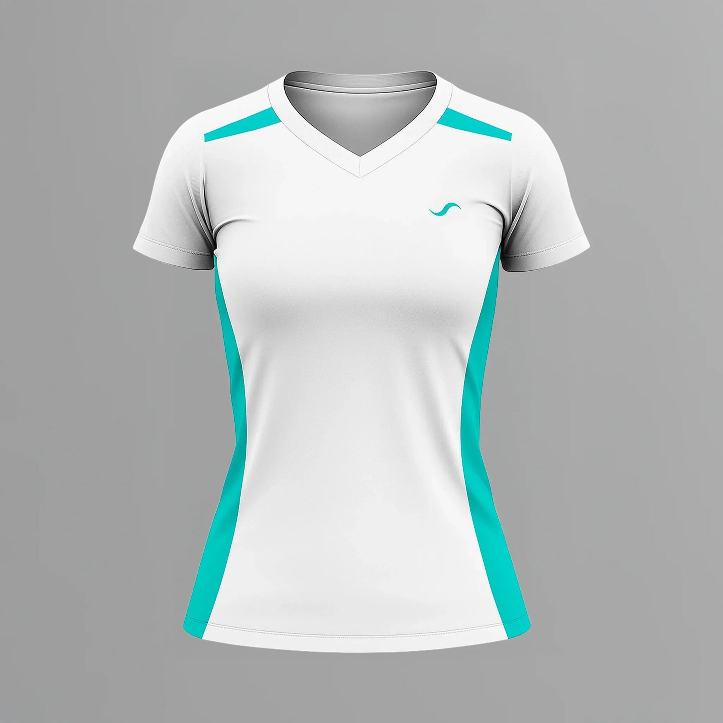 Camiseta de Pádel Mujer Blanca y Azul - Sarposhop