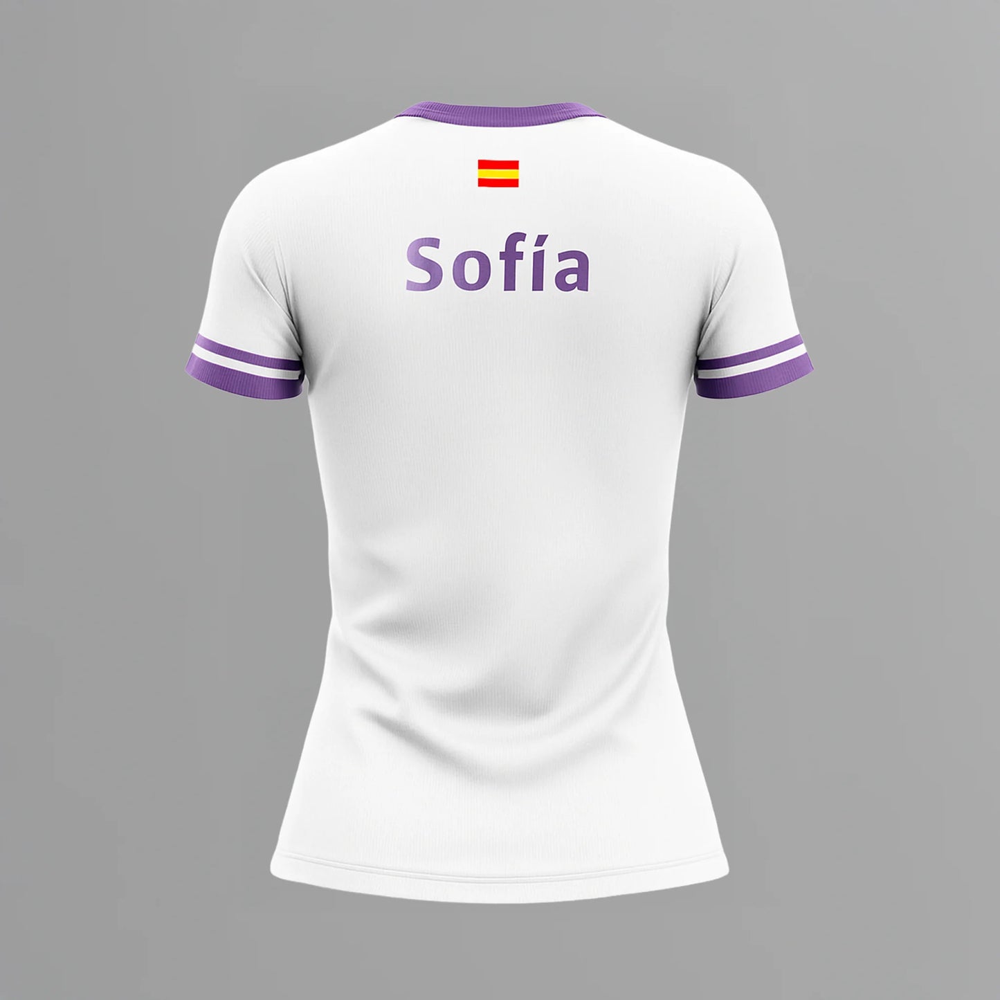 Camiseta de Pádel Mujer Blanca y Morada