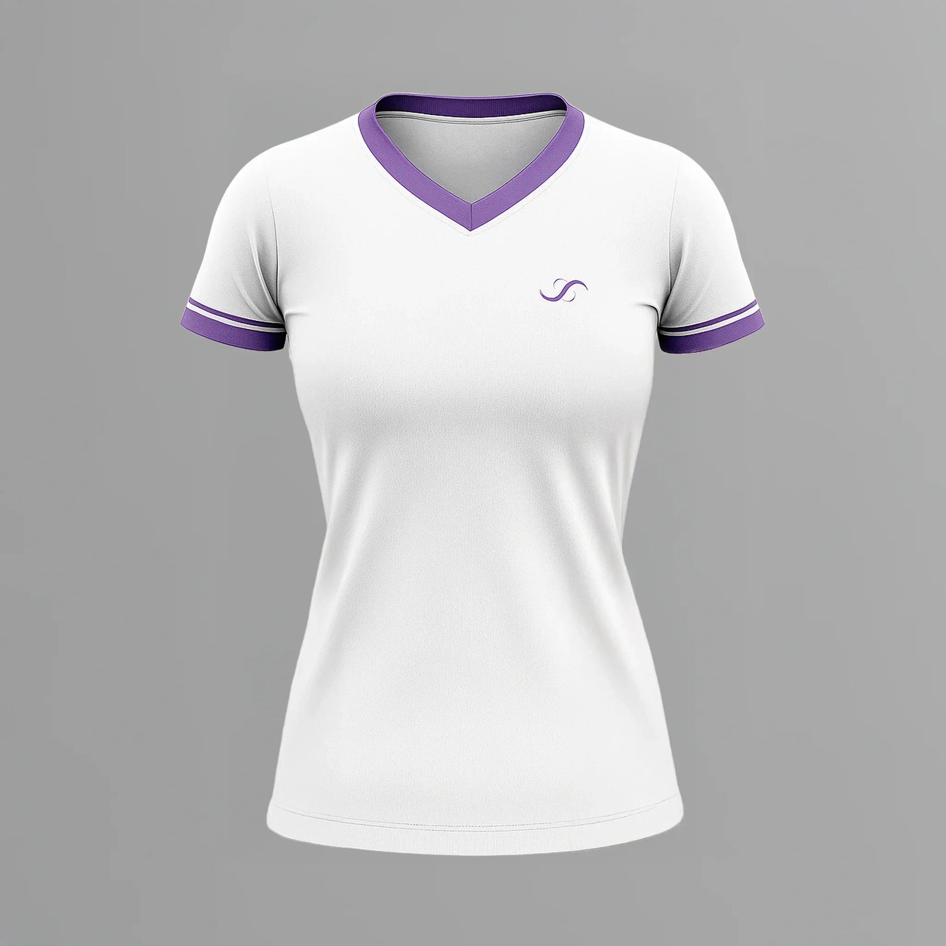 Camiseta de Pádel Mujer Blanca y Morada - Sarposhop