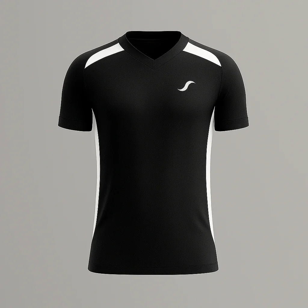 Camiseta de Pádel Negra y Blanca - Sarposhop