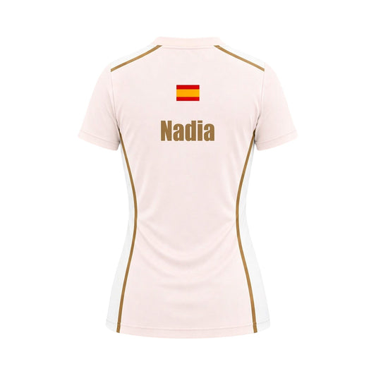 Camiseta de Pádel Mujer - Blanco Rosé - Sarposhop