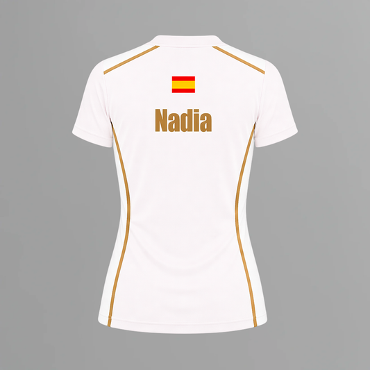 Camiseta de Pádel Mujer Blanco Rosé - Sarposhop
