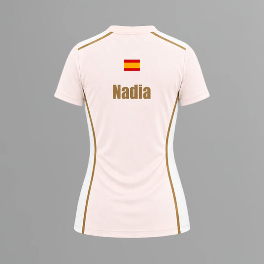 Camiseta de Pádel Mujer - Blanco Rosé