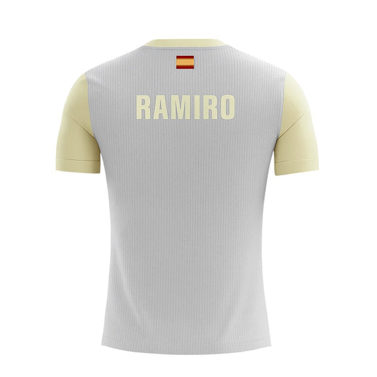 Camiseta de Pádel Gris y Amarilla Personalizada - Sarposhop