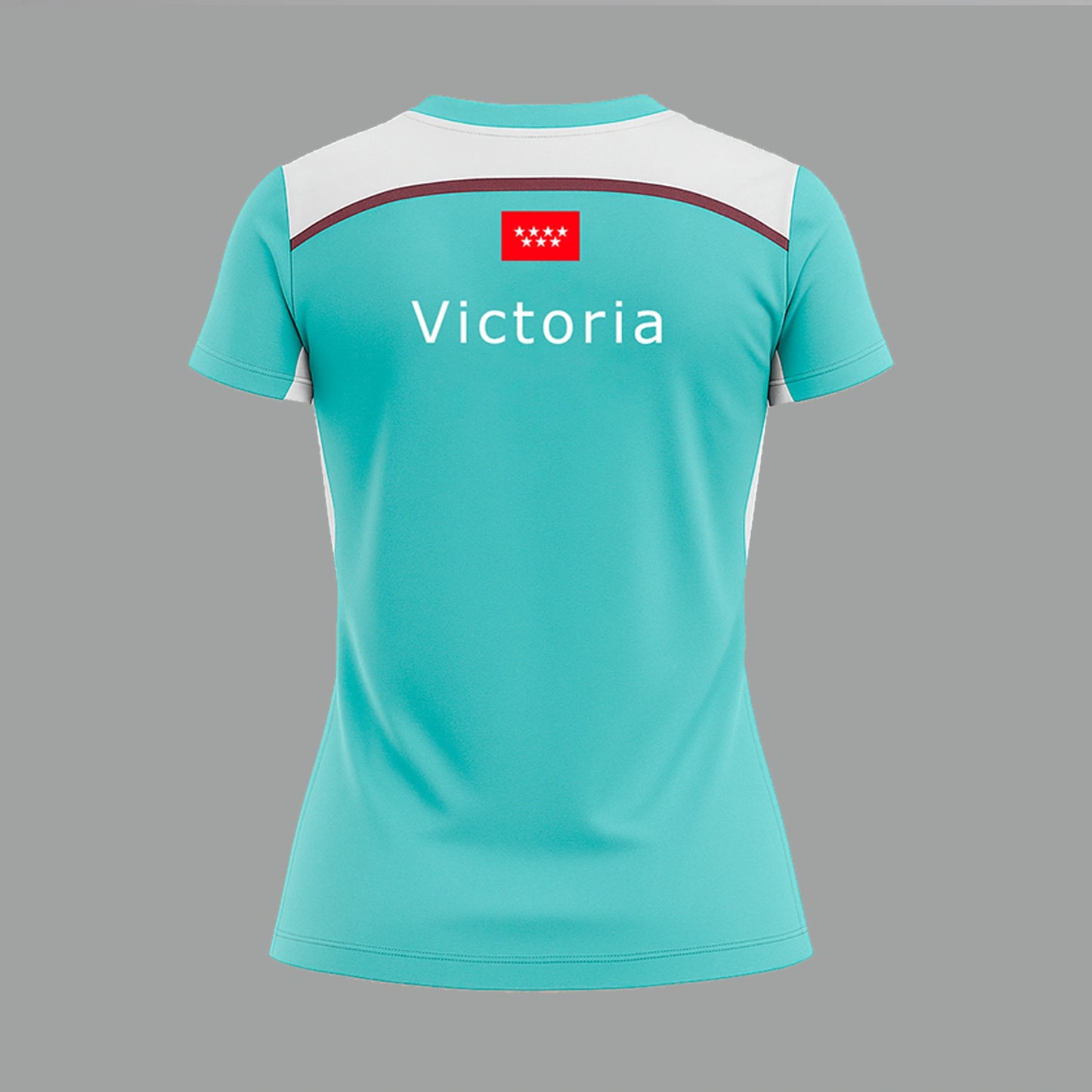 Camiseta de Pádel Mujer Verde Azulado y Blanca - Sarposhop