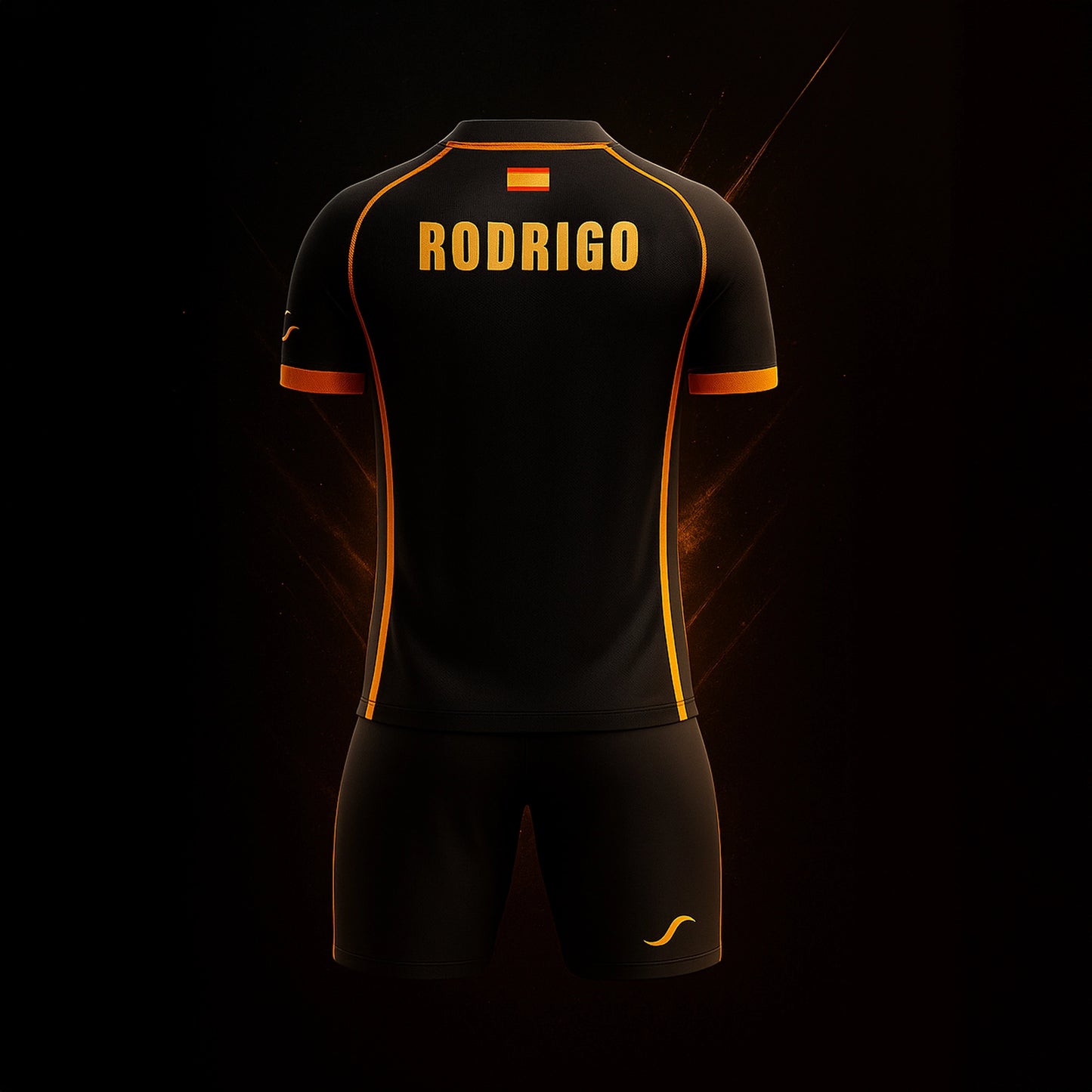 Conjunto de Pádel Negro y Naranja