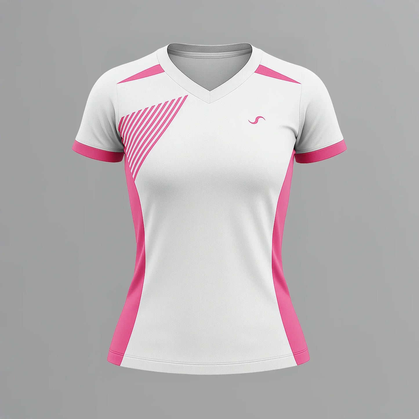 Camiseta de Pádel Mujer Blanca y Rosa - Sarposhop