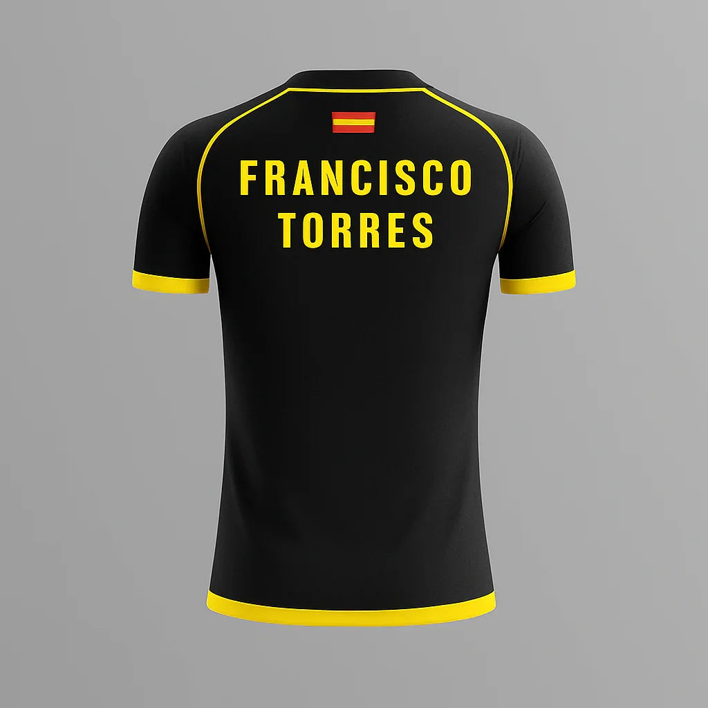Camiseta de Pádel Negra y Amarilla - Sarposhop