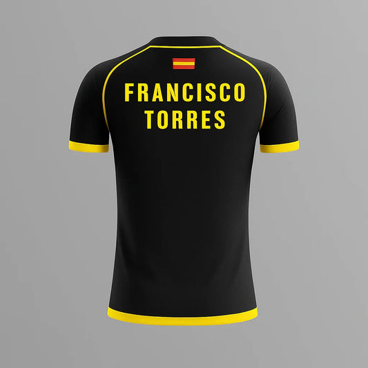 Camiseta de Pádel Negra y Amarilla - Sarposhop