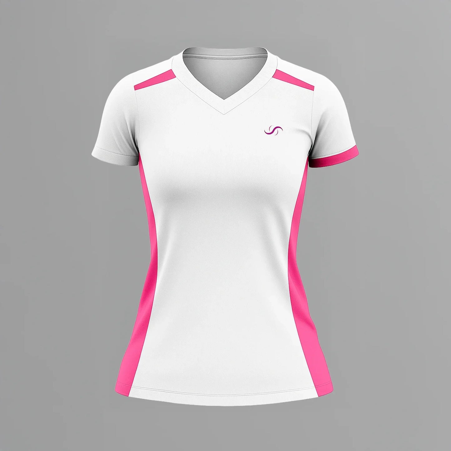Camiseta de Pádel Mujer Blanco y Rosa - Sarposhop
