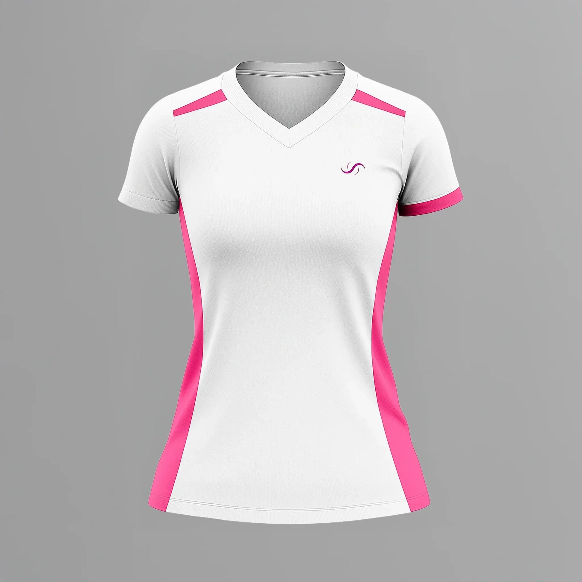 Camiseta de Pádel Mujer Blanco y Rosa - Sarposhop