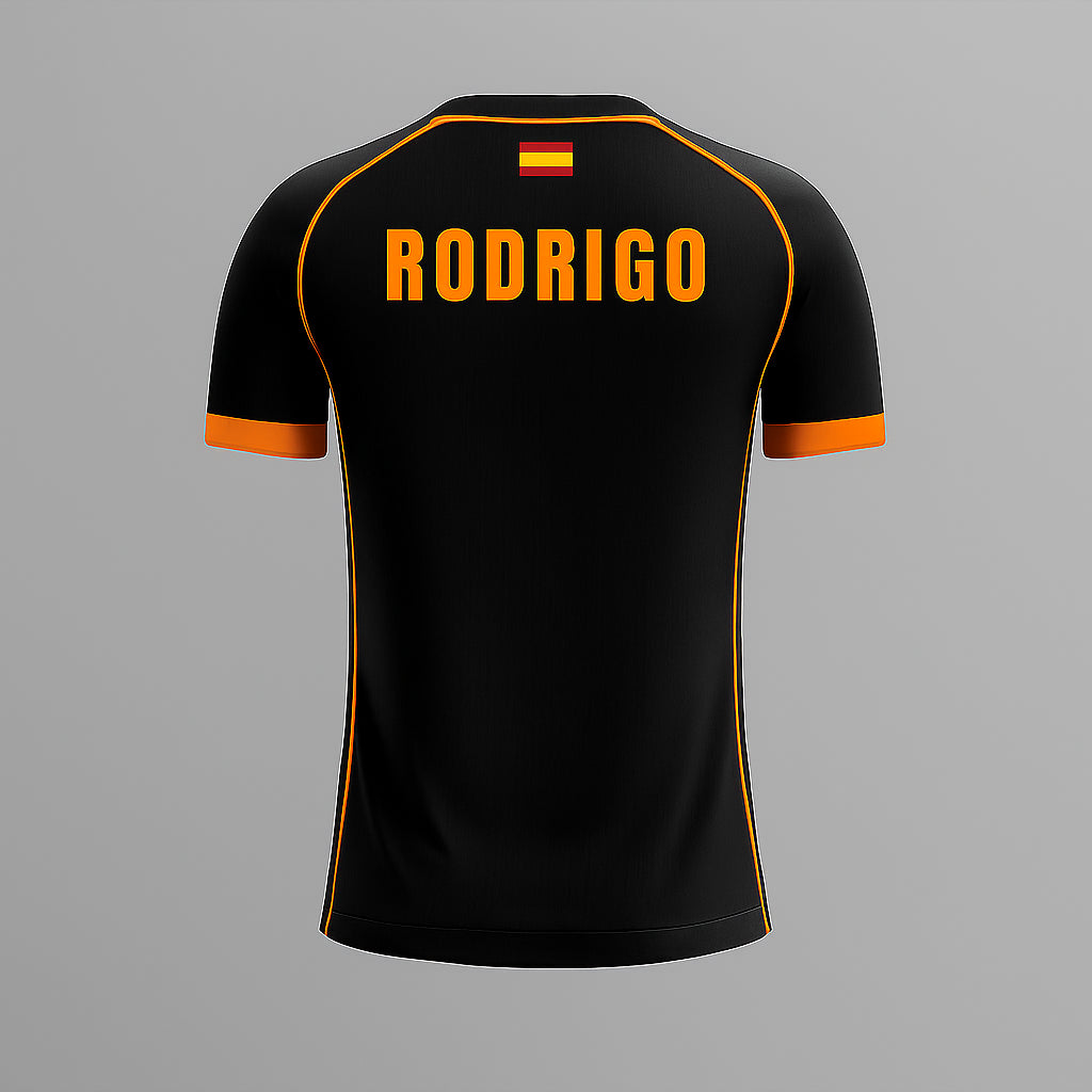 Camiseta de Pádel Negra y Naranja