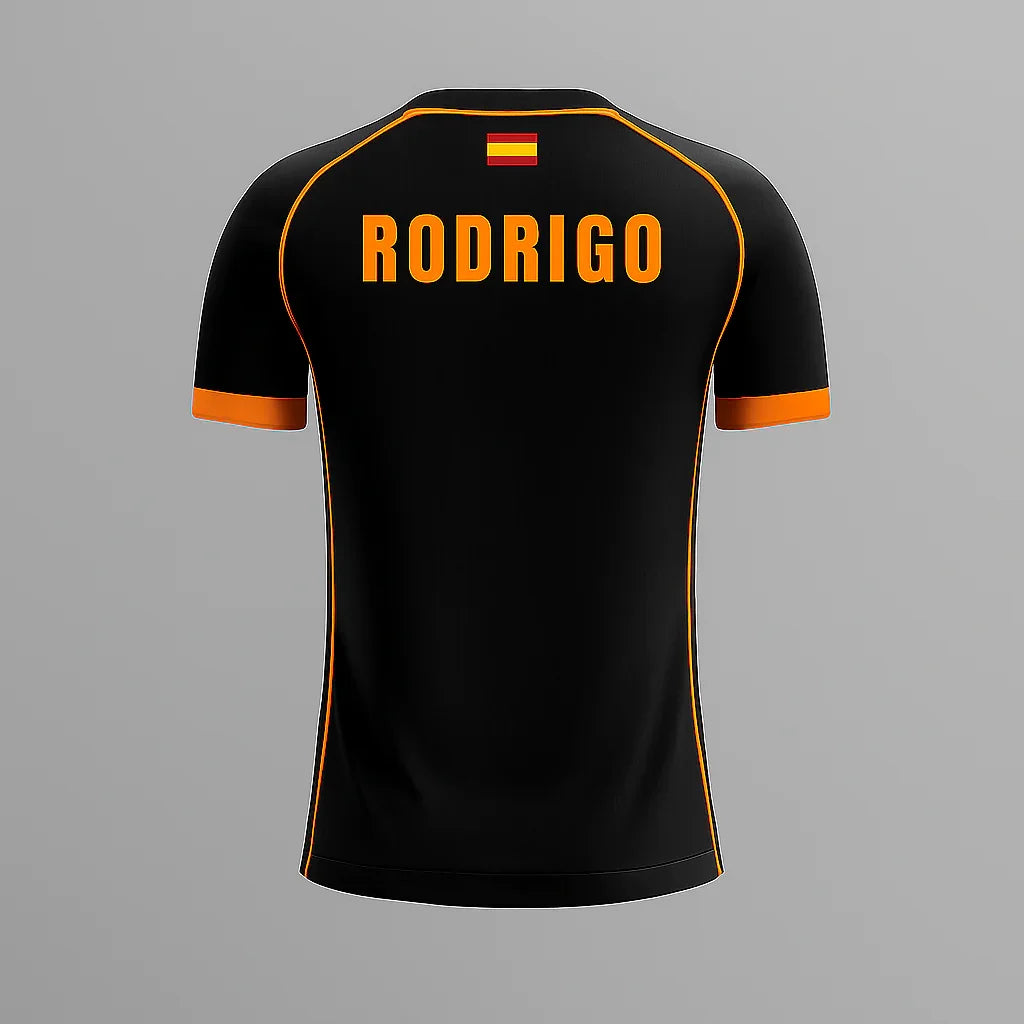 Camiseta de Pádel Negra y Naranja - Sarposhop