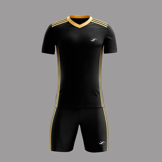 Conjunto de Pádel Negro y Amarillo Líneas - Sarposhop