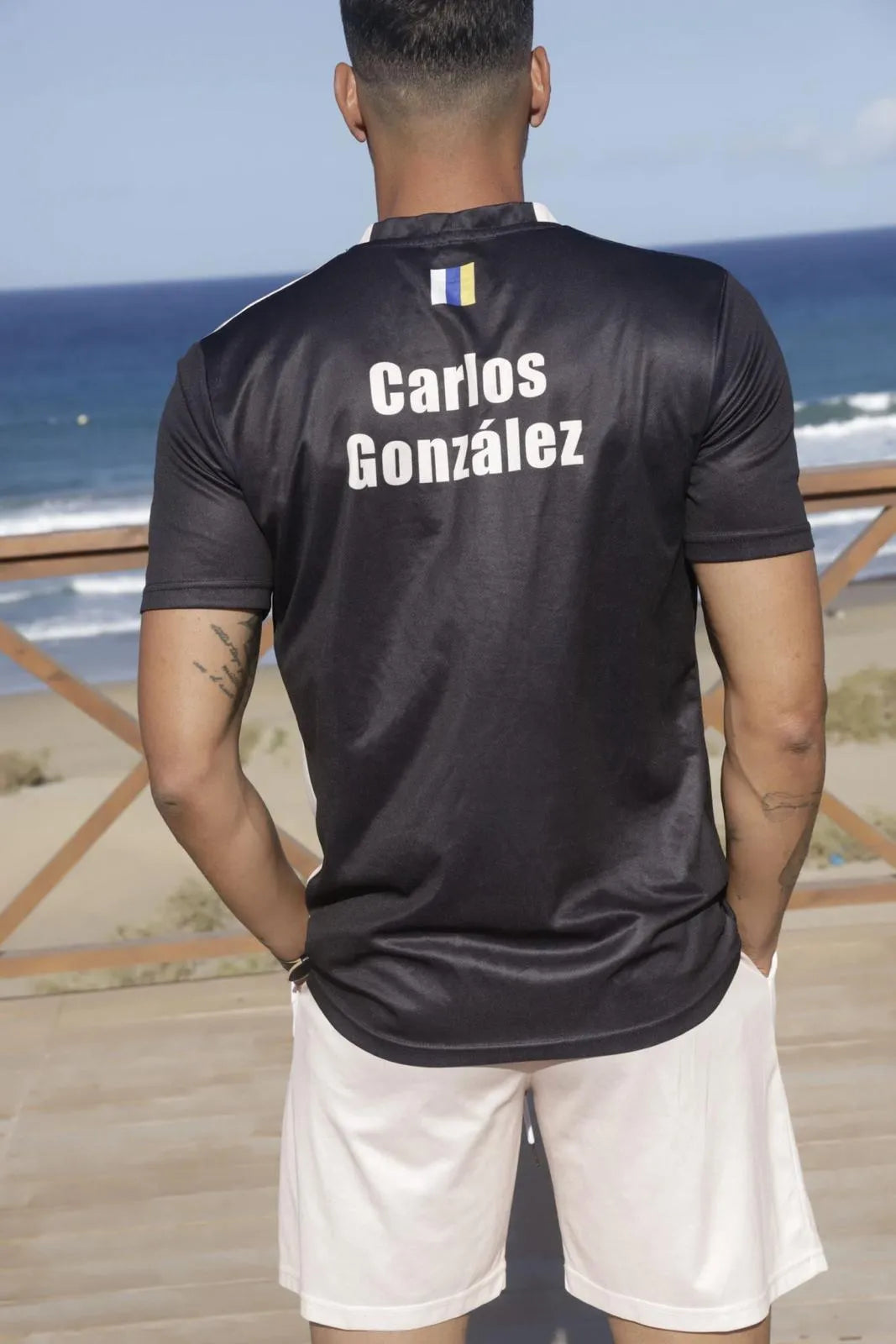 Camiseta de Pádel Negra y Salmón - Sarposhop