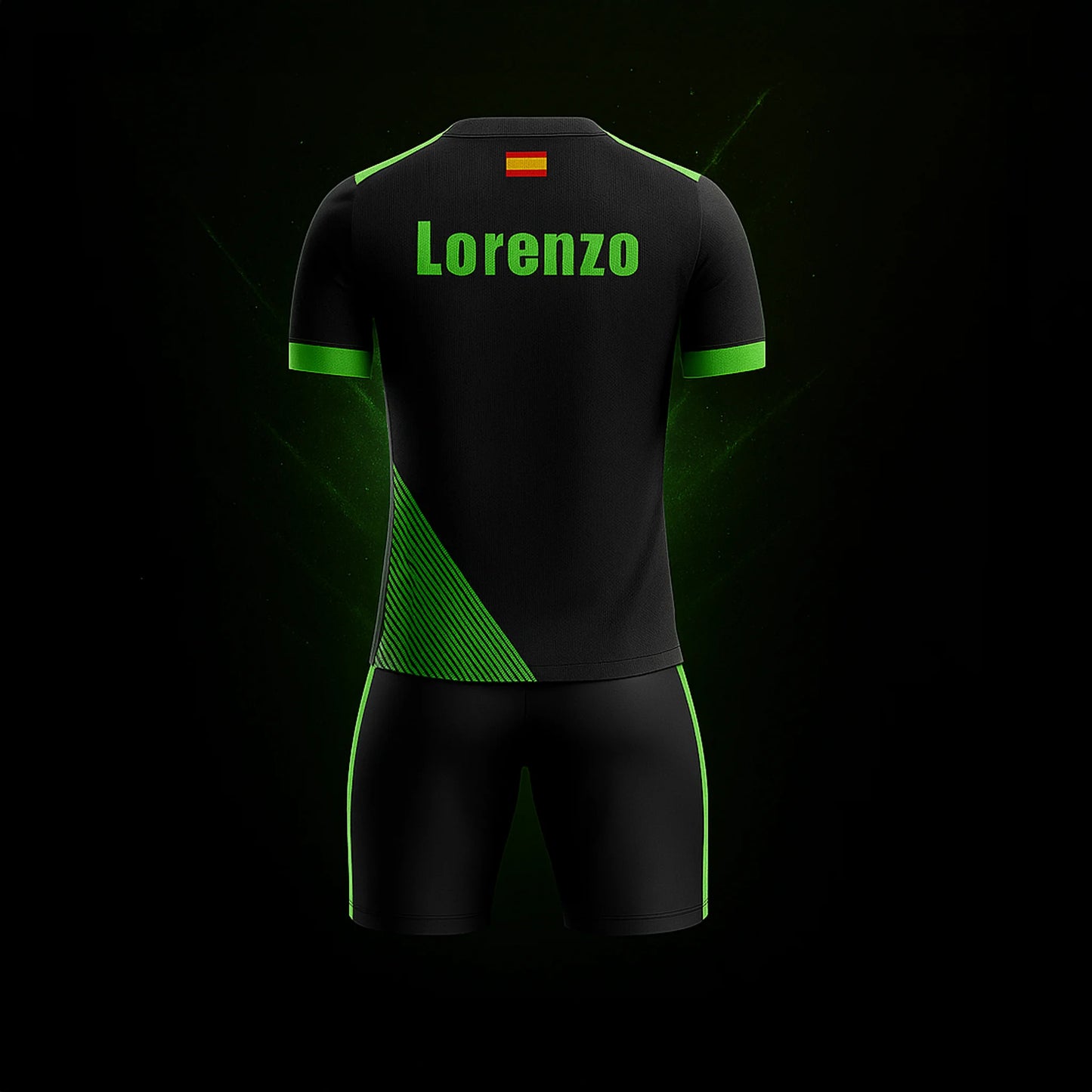 Conjunto de Pádel Negro y Verde