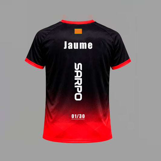 DROP 01 - Camiseta de Pádel negra y roja (Blood Edition) - Sarposhop