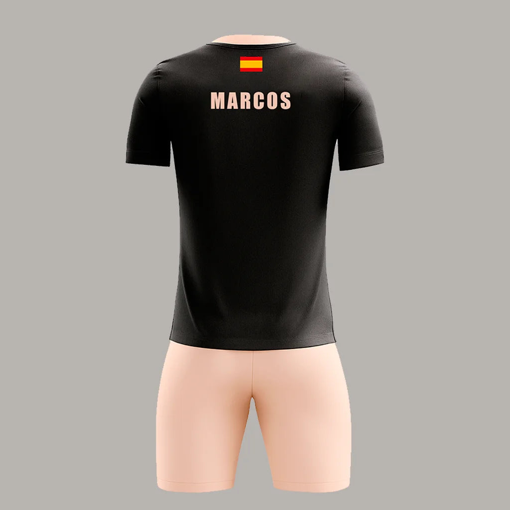 Conjunto de Pádel Negro y Salmón - Sarposhop