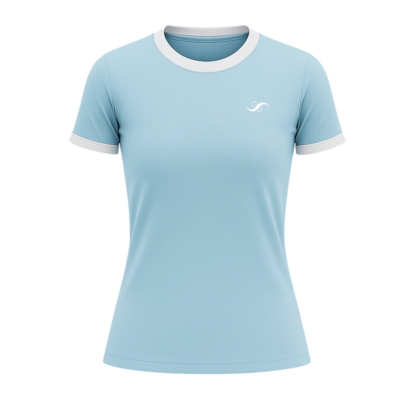 Camiseta de Pádel Mujer Celeste y Blanca - Sarposhop