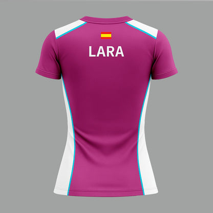 Camiseta de Pádel Mujer Morada y Blanca - Sarposhop