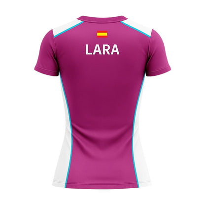 Camiseta de Pádel Mujer Morada y Blanca - Sarposhop