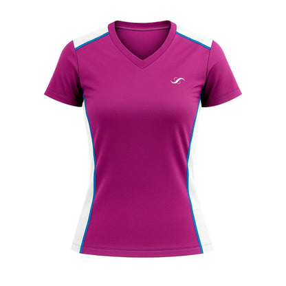 Camiseta de Pádel Mujer Morada y Blanca - Sarposhop