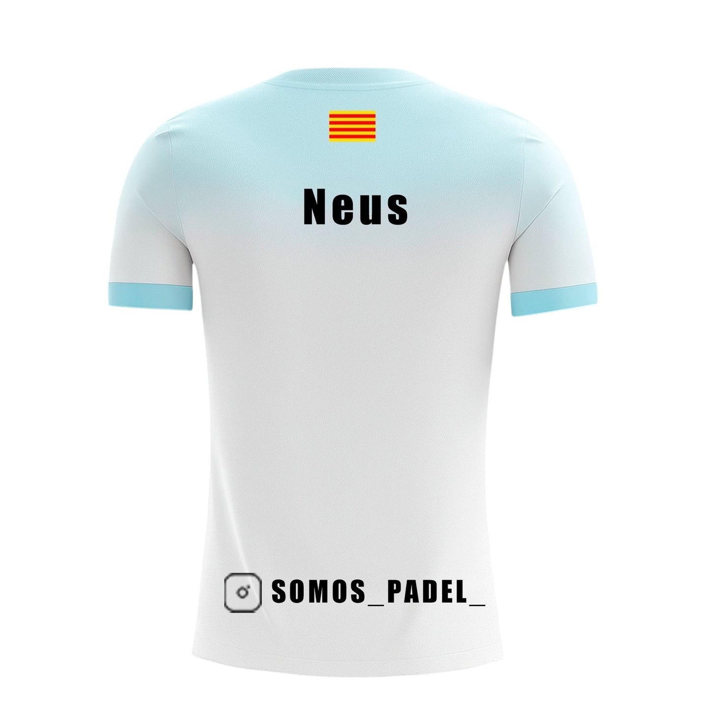 Camiseta de Pádel Mujer Blanca y Azul - Edición Especial "Somos Padel" - Sarposhop