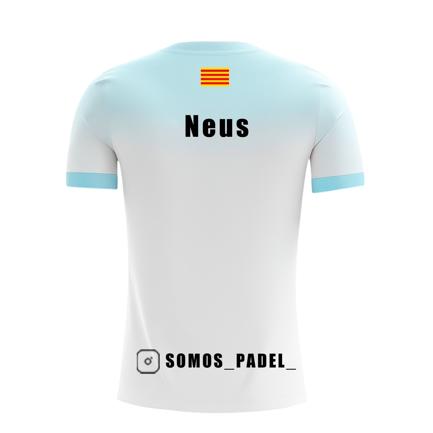 Camiseta de Pádel Mujer Blanca y Azul - Edición Especial "Somos Padel" - Sarposhop