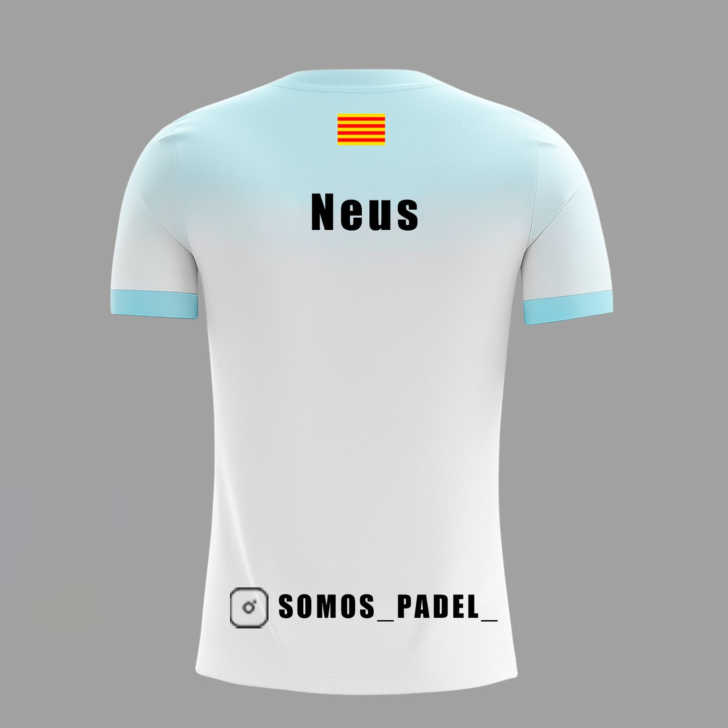 Camiseta de Pádel Mujer Blanca y Azul - Edición Especial "Somos Padel" - Sarposhop