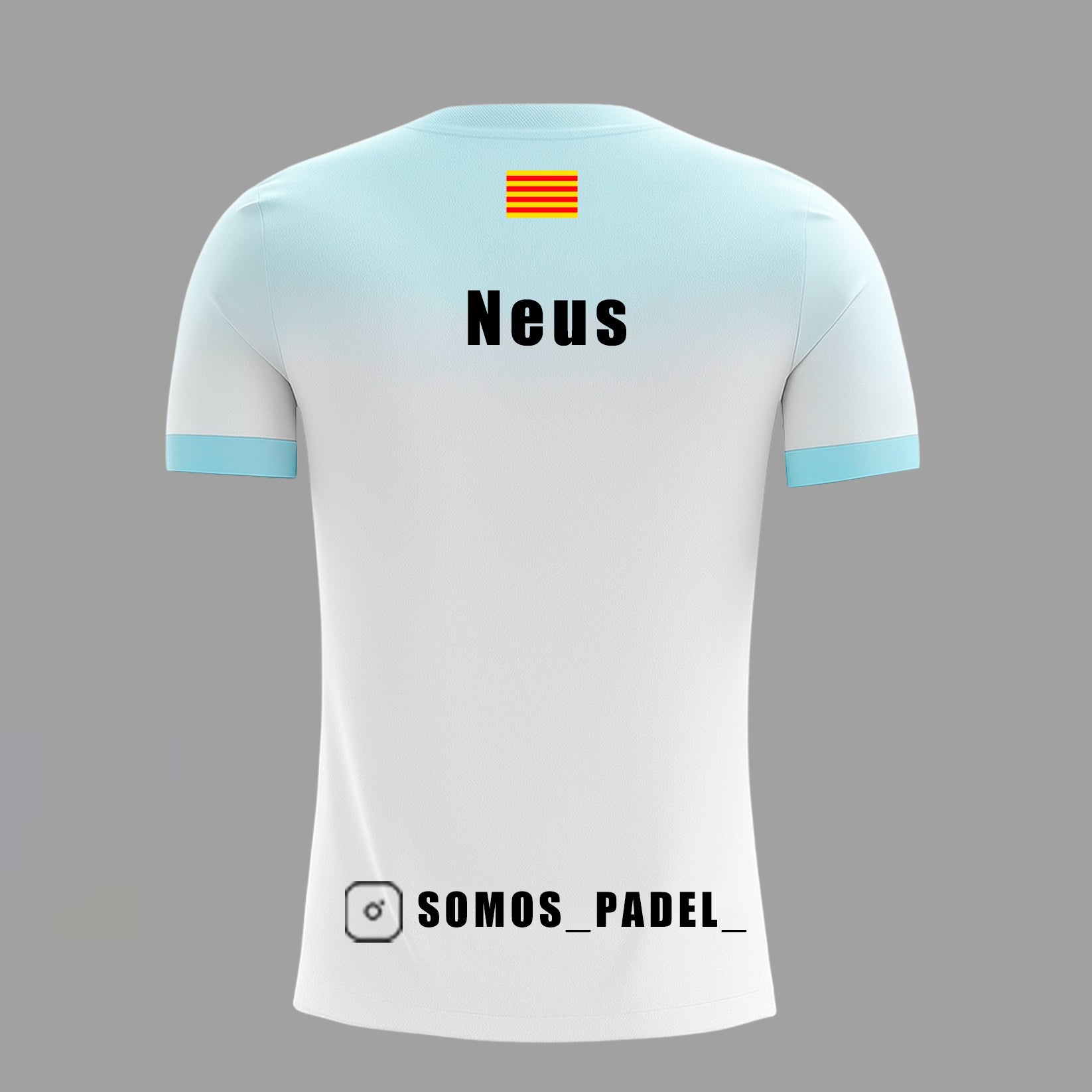 Camiseta de Pádel Mujer Blanca y Azul - Edición Especial "Somos Padel" - Sarposhop