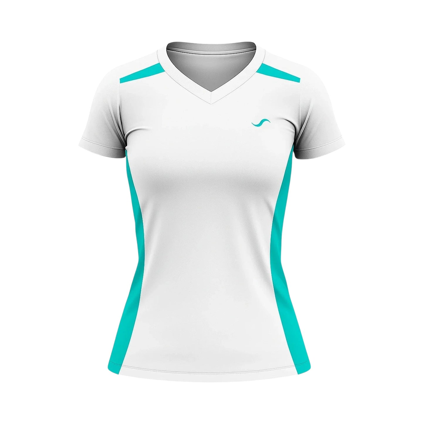 Camiseta de Pádel Mujer Blanca y Azul - Sarposhop