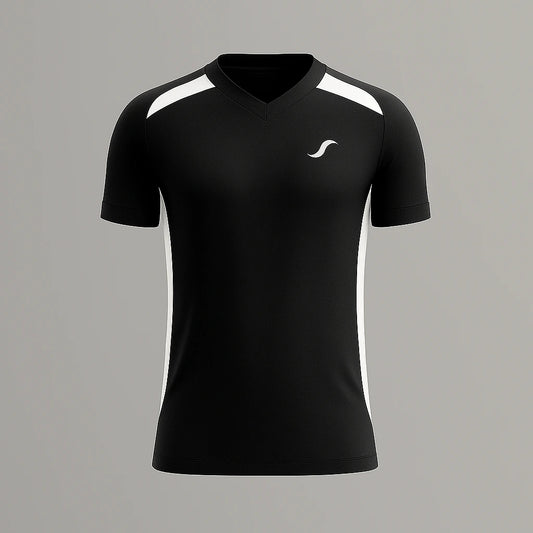 Camiseta de Pádel Negra y Blanca