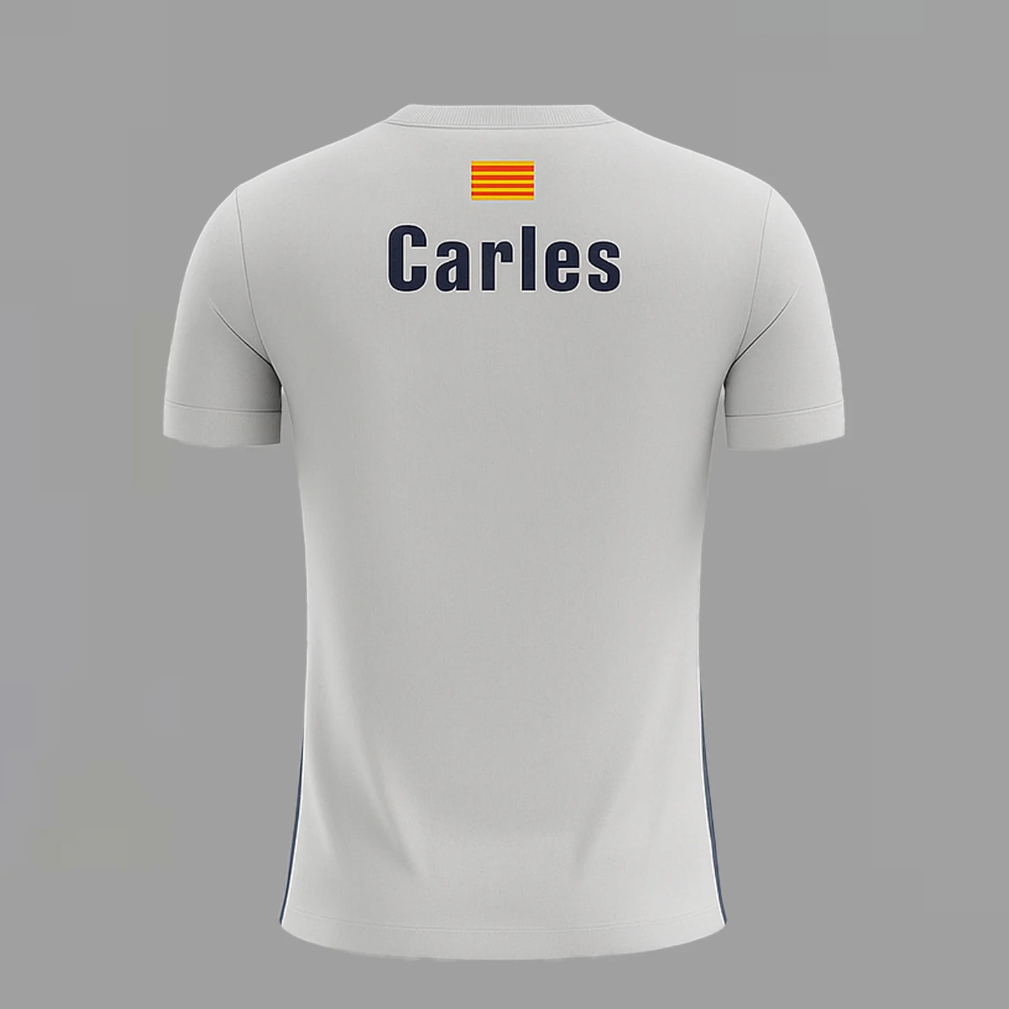 Camiseta de Pádel Blanco Grisáceo y Azul