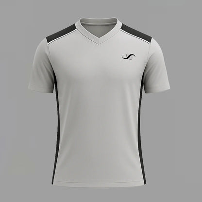 Camiseta de Pádel Gris y Negra
