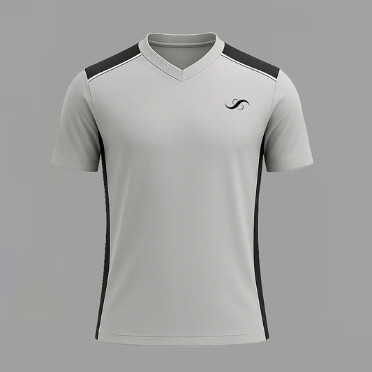 Camiseta de Pádel Gris y Negra