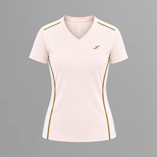 Camiseta de Pádel Mujer - Blanco Rosé