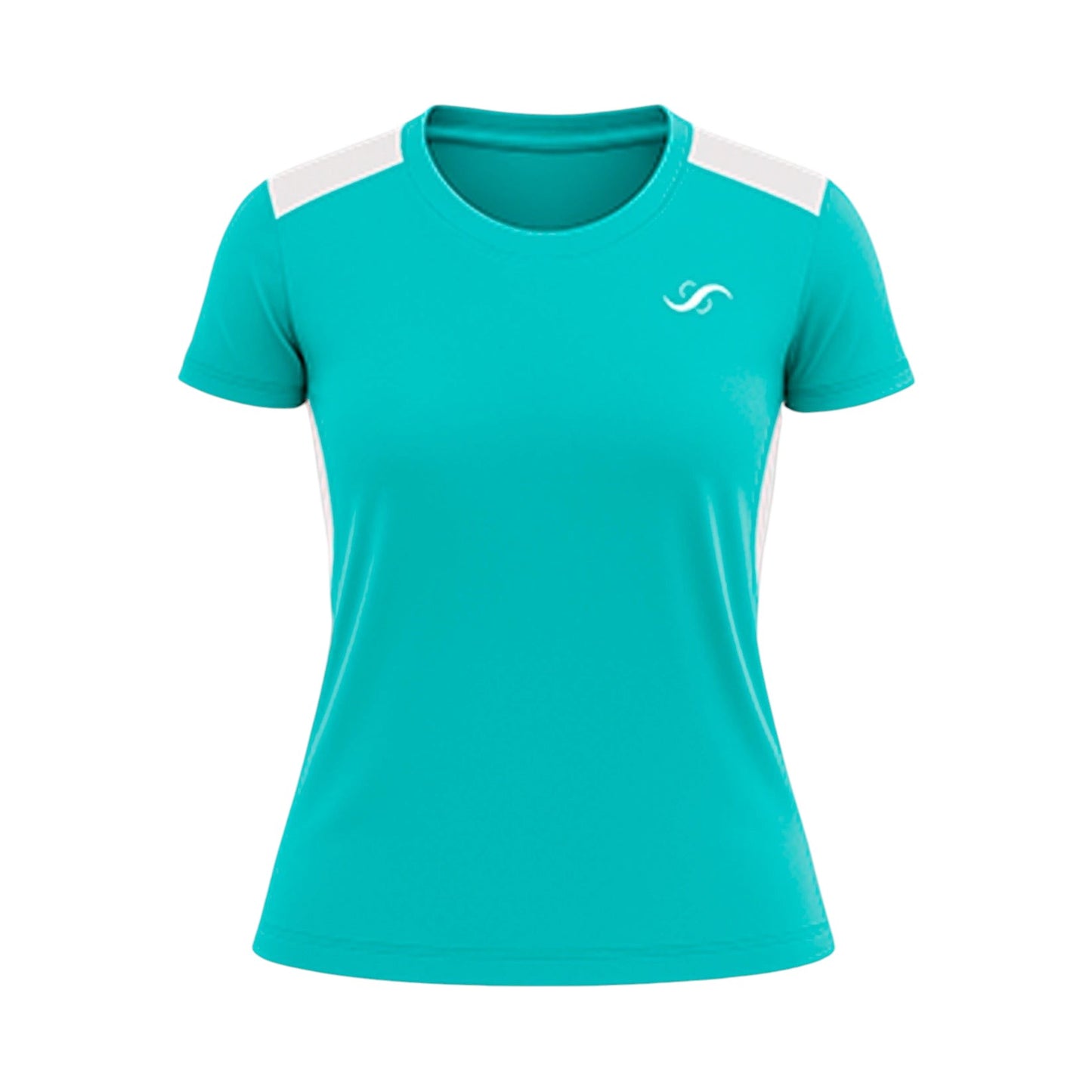 Camiseta de Pádel Mujer Verde Azulado y Blanca - Sarposhop