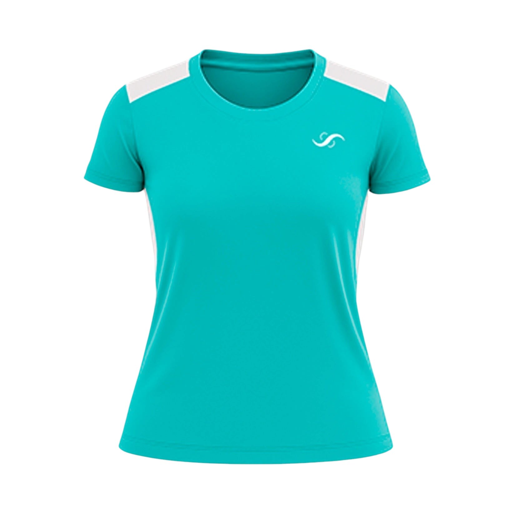 Camiseta de Pádel Mujer Verde Azulado y Blanca - Sarposhop