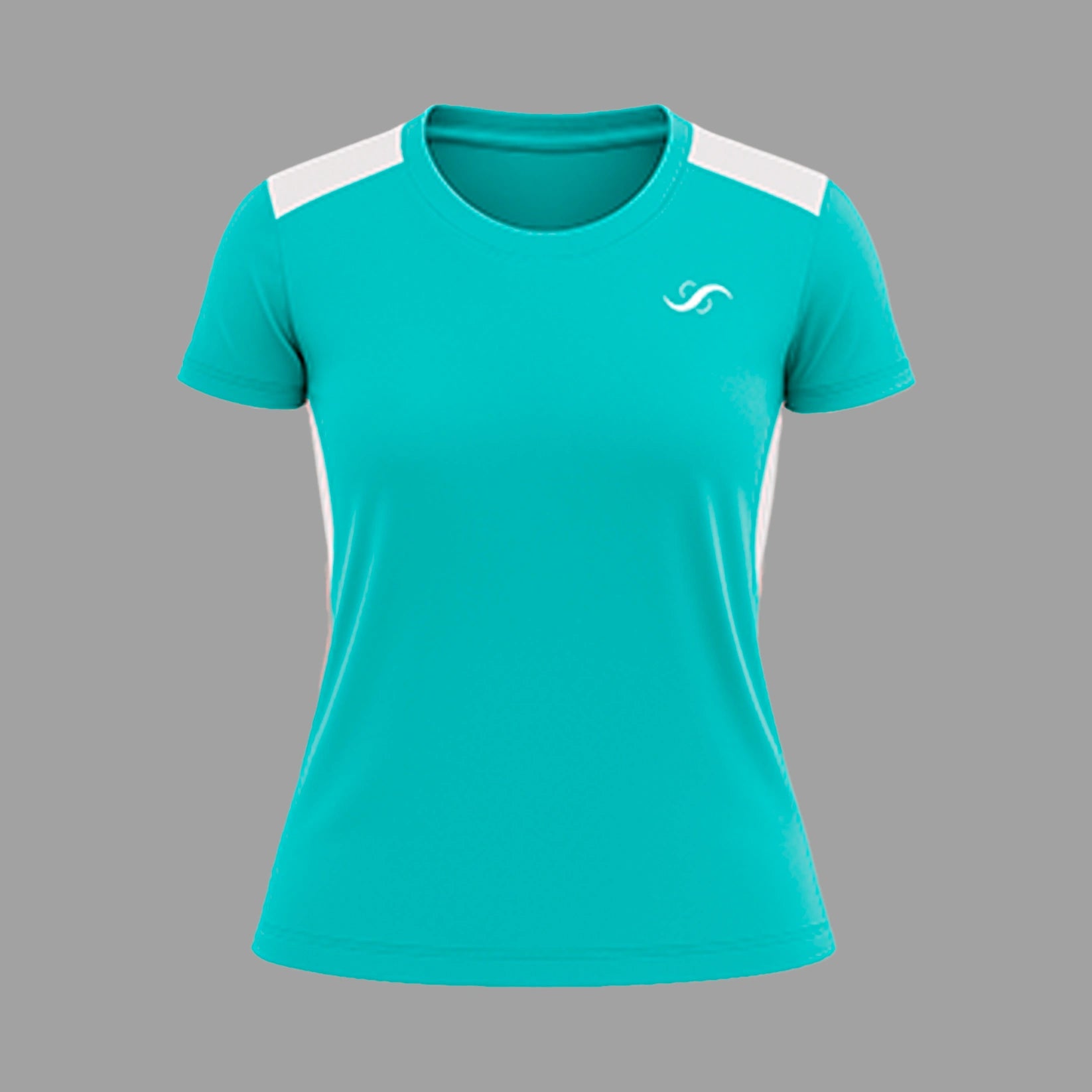 Camiseta de Pádel Mujer Verde Azulado y Blanca - Sarposhop