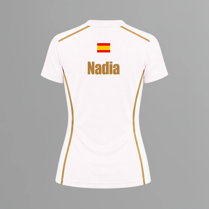 Camiseta de Pádel Mujer Blanco Rosé - Sarposhop