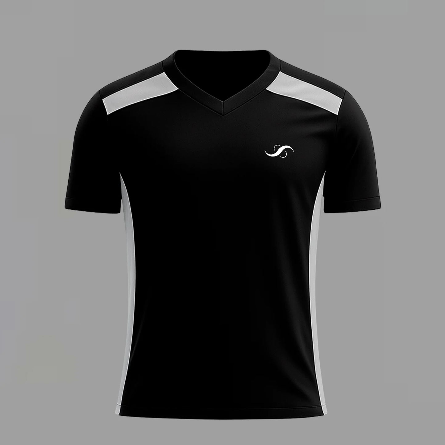 Camiseta de Pádel Negra y Gris