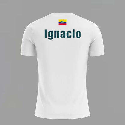 Camiseta de Pádel Blanca y Turquesa