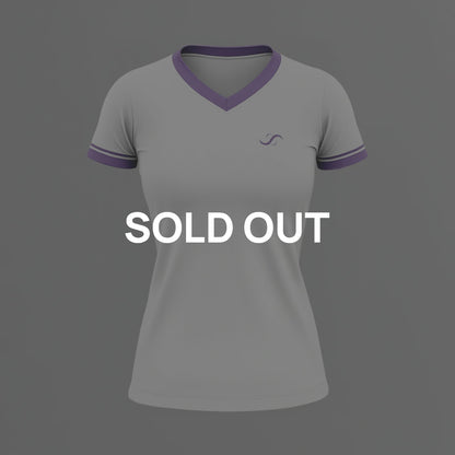 Camiseta de Pádel Mujer Blanca y Morada