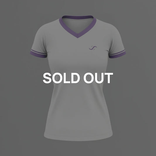 Camiseta de Pádel Mujer Blanca y Morada