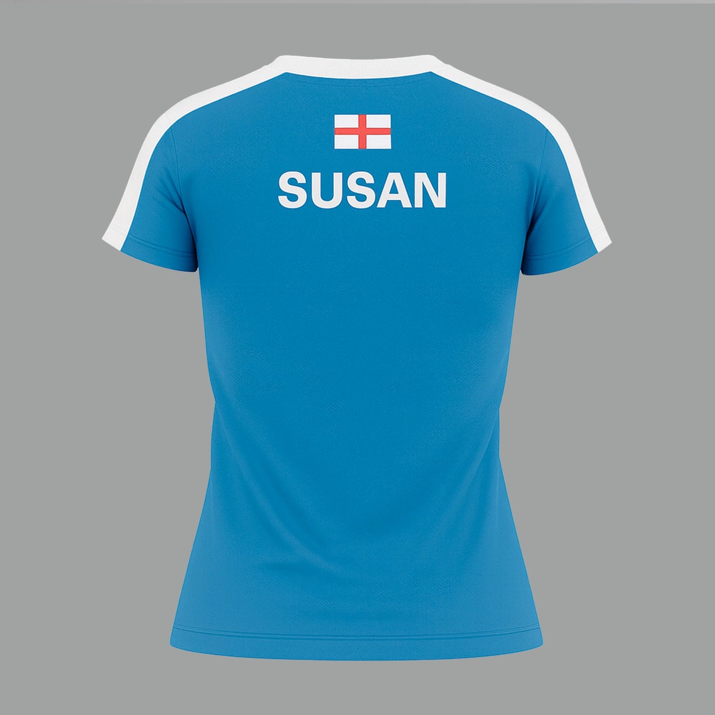 Camiseta de Pádel Mujer Azul y Blanca - Sarposhop