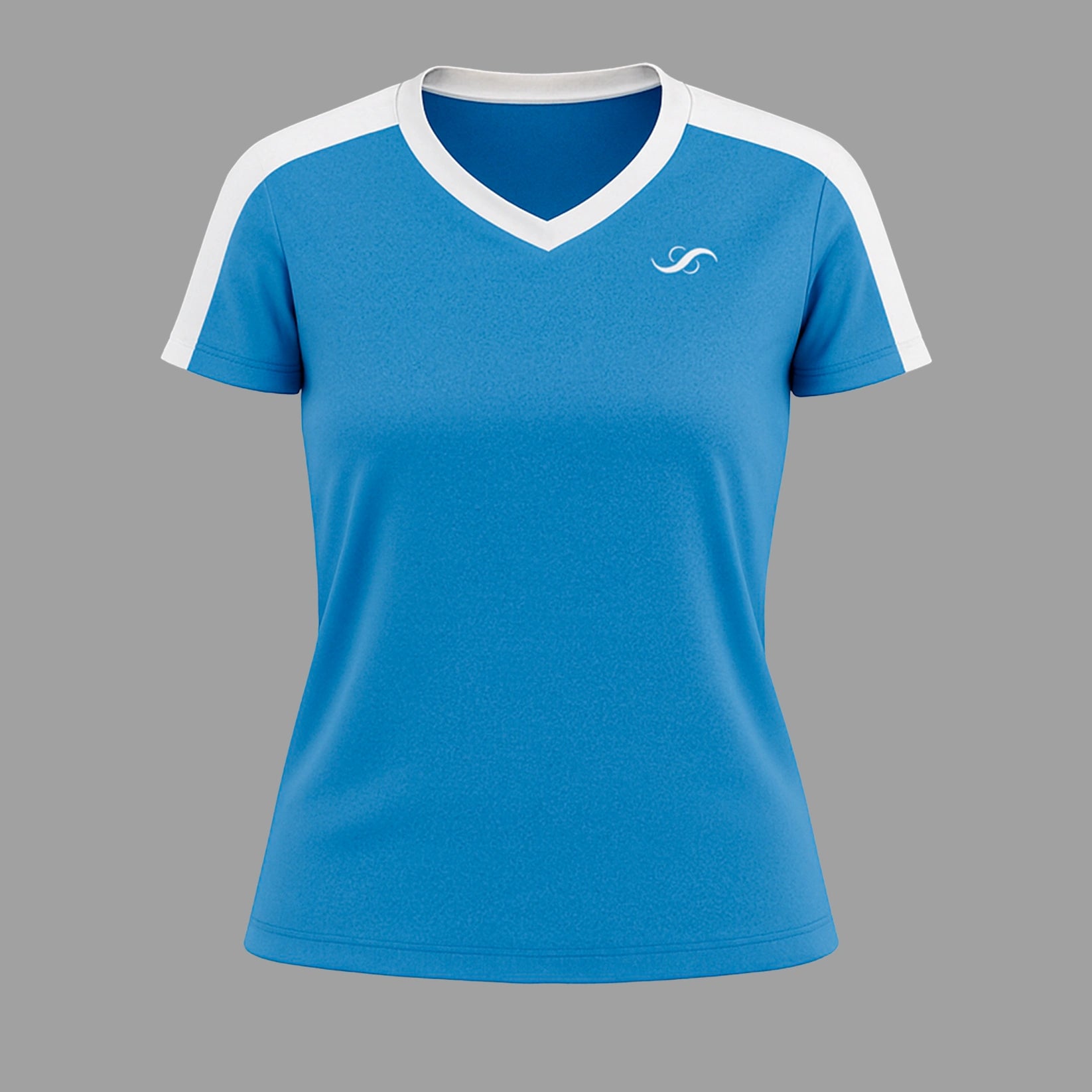 Camiseta de Pádel Mujer Azul y Blanca - Sarposhop